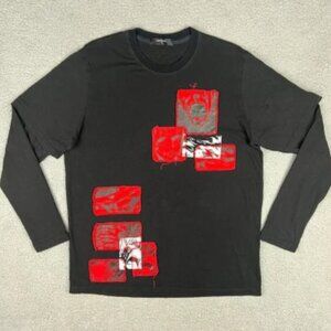 Drop Dead Shirt Mens Medium M Black Red Anime Nightmares Long Sleeve Manga Tee T